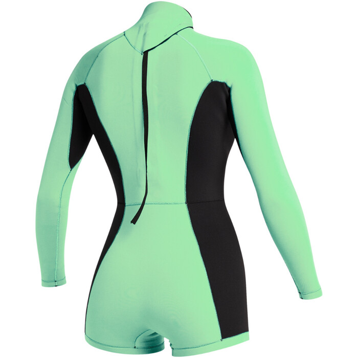 2024 Mystic Mujer Lunar BK Longarm 2/2mm Back Zip Shorty Neopreno 35000.240113 - Lime Green